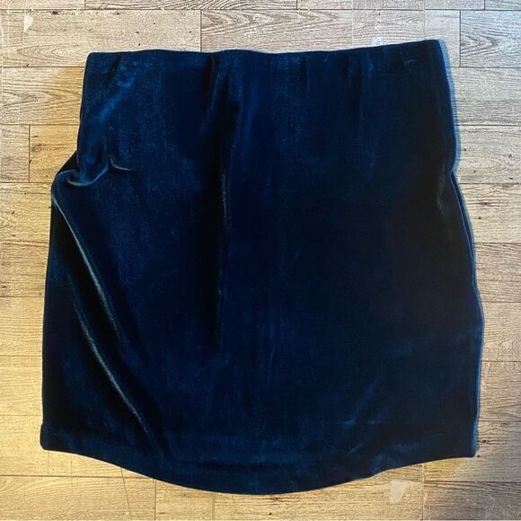 BCBG, Velvet, Midnight Blue Haze, Bodycon Mini Skirt - Picture 14 of 16